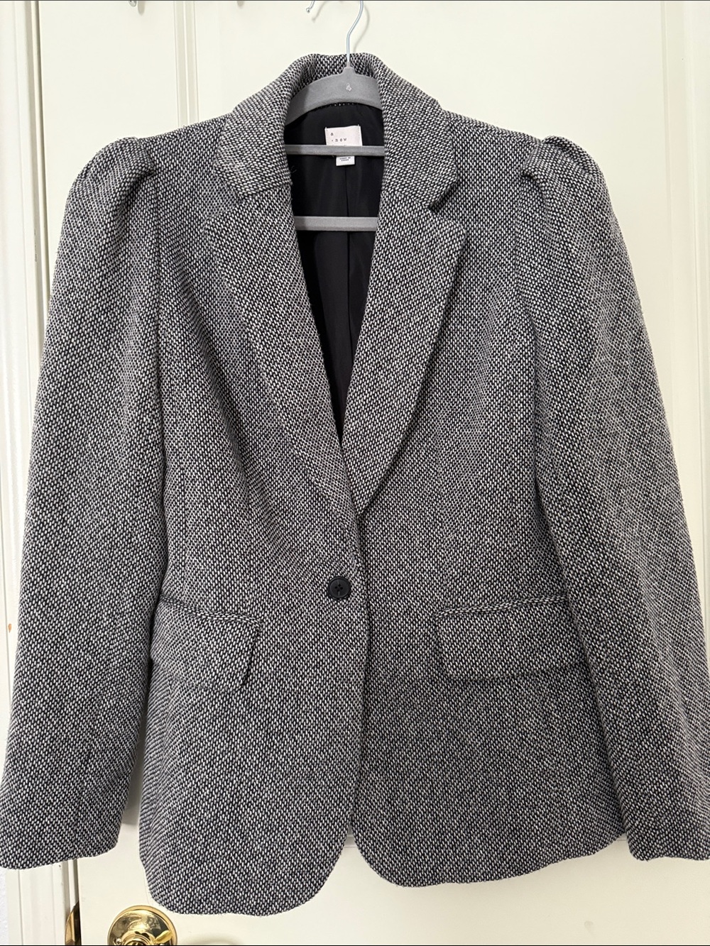 a new day Gray Textured Single-Button Blazer